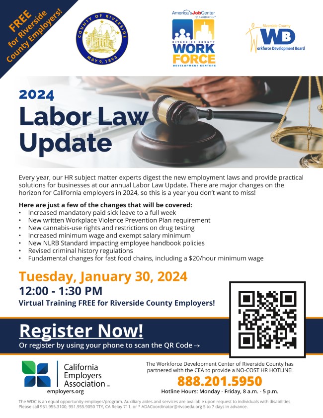 2024 labor law update flyer